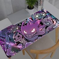 Large Mouse Pad Gengar Pokemon Pikachu Carpet Laptop Pc Gamer Keyboard Mat XXL Mousepad Edge White Tassel Rubber Table Mat