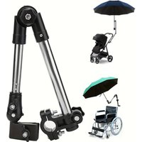 AliExpress NONE High quality stainless steel rotating umbrella connector: wheelchair, bicycle, and stroller bracket - durable 100% metal frame