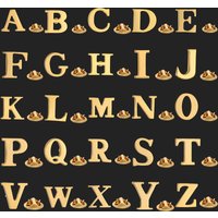 High quality brass initials A to Z classic letter brooch shiny English symbol lapel pin men's shirt suit Collar pin accessories