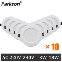 10Pack LED Downlight 220V encastré rond plafond Dowm lumière chambre intérieur salon pour la décoration intérieure éclairage LED Spot lampe