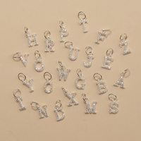CARLIDANA Trendy Letter Pendant Necklace Bracelet Stainless Steel Alphabet 26 Initial Charms Silver Color DIY Zircon Jewelry