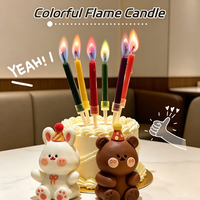 12pcs Multicolor Candle Cake Topper Practical Decor for Cakes Desserts on Birthday Baby Party Wedding Occasions Colorful Candle