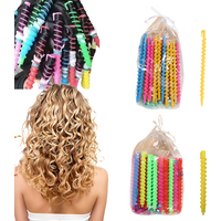 Magic Hair Curler Spiral, No Heat Sleep Flexi Rods, Long Curly Hair Styling Tool for Women Girls Overnight Beach Waves