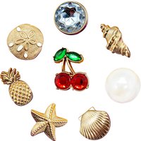 1pc Cherry Conch Metal Shoe Charms for Clogs Accessories DIY Sandals Garden Shoe Decor Buckles Beach Bag Pins Girls Women Gifts