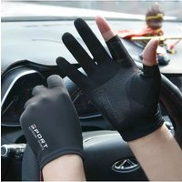 AliExpress NONE 1 pair Ice Silk Halffinger Cycling Gloves for Men and Women Outdoor Sports Fitness Driving Fishing Highelastic Comfortable