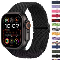 Braided solo loop For Apple watch band 45mm Ultra 2 49mm 38mm 44mm 40 41 42mm Elastic bracelet series 10 9 8 7 3 5 se 6 4 strap