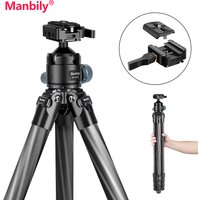 Manbily WZ-324PA – statyw z włókna węglowego do użytku podczas polowań i strzelania, składany statyw fotograficzny z włókna węglowego, wyposażony w głowicę kulową 44 mm, kompatybilny z systemem Arca