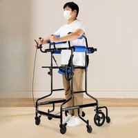 Elderly Walkers Adult Rehabilitation Walking Assistance Device Disabled Rollator Walker Adjustable Vertical Walker with Seat