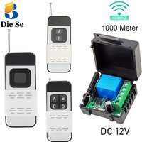 433MHz Wireless Remote Control Switch DC 12V 10A 1CH Relay Module Receiver Up To 1000M Remote Control for Gate Led Lightsn Blub