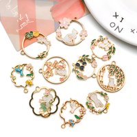 10-Piece Set of Alloy Enamel Animal Charms - Assorted Animal Designs, Ideal for DIY Handcrafted Jewelry Making