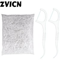 100-1000 Pieces Disposable Toothpicks Floss Picks Interdental Brushes Oral Hygiene Care Pack for Cleaning Teeth between Gaps