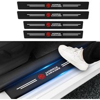 4Pcs Car Door Sill Scuff Plate Decor Carbon Fiber Stickers Accessories For Morris Garages MG 7 6 MG4 EV ONE Cyberster HS MG3 EZS