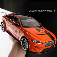 Modèle de voiture de sport en alliage moulé sous pression pour enfants, véhicule en métal, son et lumière, cadeau jouet pour enfants, 8 SUV, projet de recrutement de salariés, grande taille, 1/18