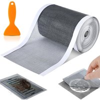 Linear Shower Drain Hair Catcher Adhesive Cutable Mesh Shower Drain Cover Stickers for Kitchen Bathtub