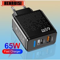 65W USB Charger Fast Charging Adapter For iPhone 16 Samsung Xiaomi EU/US/UK Plug Mobile Phone Wall Charger USB C Type C Charger