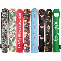 Golf Alignment Stick Cover PU Leather Hold 2 Sticks Headcover Golfer Men