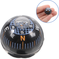 Black Guide Ball Spherical Compass Durable Plastic Kids Compass Watch Automotive Dashboard Mini Car Motorcycle Small
