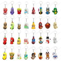 Disney Mickey Animation Doll Keychain Cute Building Blocks Buzz Lightyear Unicorn Toys Children's Birthday Gifts for Boy Girl