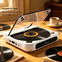 Portable CD Player Portable Bluetooth Music Player CD Runner Dustproof Cover 6 Modes A-B Repeat Timer With Remote Control