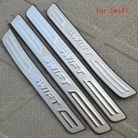 Car Accessories stainless steel Scuff Plate/Door Sill pedal bienvenidos fit for 2005-2015 Suzuki Swift Car Accessories