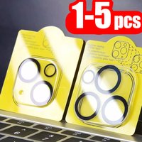 1-5Pcs Tempered Glass for iPhone 17 16 15 14 13 Pro Max 11 12 Pro Max Air 12 13 Mini 16 15 Plus Camera Lens Protector Black Film