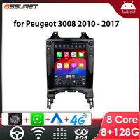 9,7-Zoll-Android-Autoradio für Peugeot 3008 5008 2010-2017 Auto-GPS Drahtloses Carplay Android Auto Multimedia Intelligenter Player WIFI