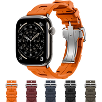 Kilim Single Tour Silicone Strap For Apple Watch Band 44mm 40mm 49mm 45mm 46mm bracelet iwatch series 9 6 se 3 7 8 ultra 2 10 11