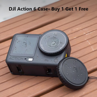 2pcs Soft Silicone Lens Cap Lens Protector Anti-Scratch Dustproof Cover for DJI Osmo Action 6 Action6 Sport Camera Accessories