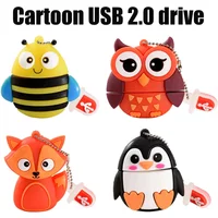 Cartoon Fox Owl 2.0 USB Flash Drives penguin Pen Drive 4/8/16/32/64/128GB waterproof usb flash memory stick creative Gifts