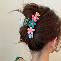 Women's Sunflower Hairpin Cartoon Little Boss Grab Kawaii Girls Fashion Shark Hairpin Simple Funny Hair Accessory Yellow Color