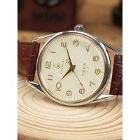 Old Shanghai Diamond Brand Genuine Mechanical Watch Men's Manual Winding Watch Inventory Dad Gift Retro Old Watch