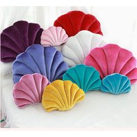 Realistic Shell Pillow for Bed Or Sofa Home Decorative Cushion Soft Touch Fabric Beach Theme Interior Design