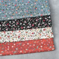 140x50cm black Pastoral Floral Plain Cotton Sewing Fabric DIY Children's Wear Make Bedding Quilt Decoration Home sewing cloth