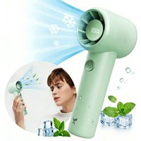 Powerful Brushless Motor Handheld Fan High Speed Turbo USB Rechargeable Long Battery Life Digital Display Outdoor Essential