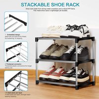 3/4/5 Tier Shoe Rack, Space Saving Storage Organizer for Sneakers, Boots, Bags, Heavy Duty Shelf for Entryway, Closet, Dorm