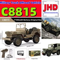 JHD FOR JJRC C8815 Rc Car 1941 JEEP WILLYS 2.4g 4wd RTR Crawler Climbing Scale Military Truck Offroad Vehicle C8815 Car Gift image 4