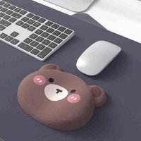 Cute Wrist Rest Support for Mouse Keyboard Computer Pad Arm Rest for Desk Ergonomic Office Supplies Slow Rising PU Mouse Pad