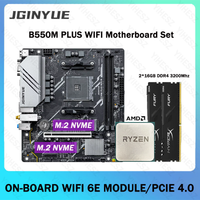 JGINGYUE B550M PLUS Motherboard Supports AMD AM4 4000/5000 Series Processors Dual Channel 2x16GB DDR4 SATA3.0 M.2 NVME WIFI 6E