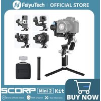 FeiyuTech SCORP Mini 2 Kit Gimbal Stabilizer – 3-Axis AI Tracking for Mirrorless, Action& Smartphones(Sony/GoPro/iPhone)