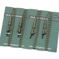 100cm Carp Fishing Lead Core Line Leader Leadcore Lead Clips 12 Braided Leader Line Carp Hair Chod Rig For Carp Fishing Tackle