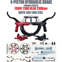 AliExpress Goodtaste ZOOM HB-876E 4-piston Disc Hydraulic Brake Electric Scooter Folding 203 Mountain Bike Power Off Black Red 160 E-bike Bicycle 180