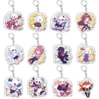 Anime Acrylic Keychain- Undertale Cute Cartoon Character Pendant, Suitable for Bags and Keys,cosplay gifts Perfect Gift for Fans