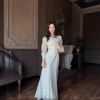 2026 Summer New Design Elegant Polka Dot Floral Dress Prom 2026 Muslim Long Dress Robe Abaya Ramadan Dubai Luxury Islam Elegant