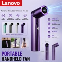 Lenovo Portable Foldable Handheld Fan Brushless Motor USB Rechargeable Mini Fan 199-Speed Settings with LED Display Small Fan