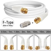 F-Head Male to Male Video Cable Satellite Receiver RF Cable British F-Head Set-top Box Antenna Wired, with F-Head Female-Female