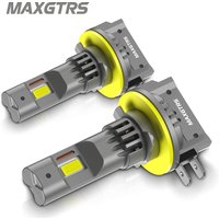2Pcs H11B LED Headlight Bulb Low Beam High Beam 55W 26000LM 6000K White Fan All-in-one 12V Fit For Kia Hyundai Rondo 2007 2008