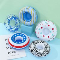 1Pcs Pool Party Party Decoration Bar Coasters Drink Floats Inflatable Cup Coasters Swimming Pool Float Inflatable Drink Holders
