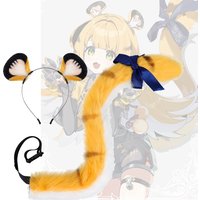 Zenless Zone Zero Ju Fufu Anime Tail Headwear Set Halloween Party Props Animal Ear Set Halloween Carnival Masquerade Costumes