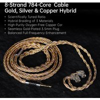 CCA high-purity 8-strand 784 oxygen free copper core braided headphone cable with 0.78Cpin suitable for KZ/ND/CCA headphones