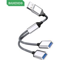 Multi USB C/A to USB A 2.0 HUB Dual Port Splitter Adapter OTG for Laptop Computer Printer Charging Data Transfer Extension Cable